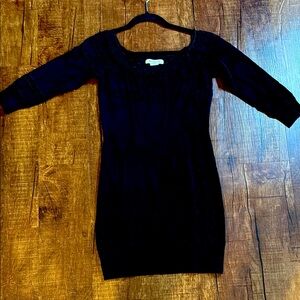 Arden B Black Bodycon Dress with 3/4 Sleeves